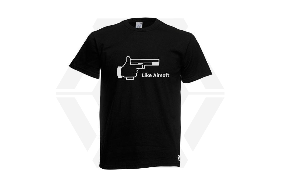 ZO Combat Junkie T-Shirt 'Like Airsoft' (Black) - Size Small - Main Image © Copyright Zero One Airsoft