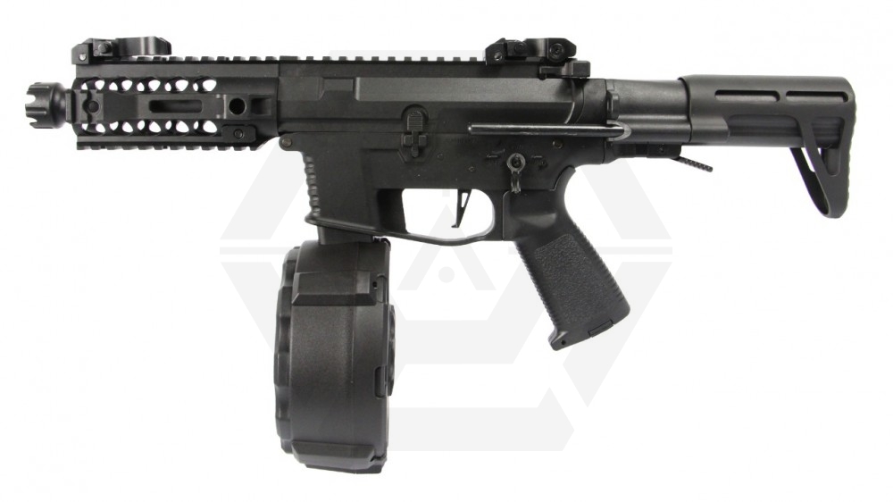 Classic Army AEG PX9 with Drum Mag (Black) - Main Image © Copyright Zero One Airsoft
