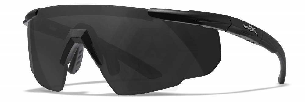 Wiley X Saber Advanced Glasses with Matte Black Frame & Grey/Clear Lenses - Main Image © Copyright Zero One Airsoft