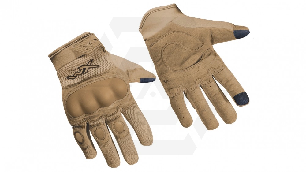 Wiley X DURTAC SmartTouch Gloves (Tan) - Size Large - Main Image © Copyright Zero One Airsoft