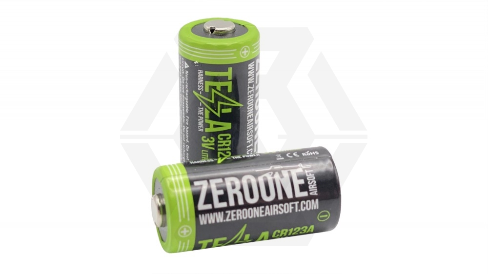 ZO Tesla Battery CR123A 3v (Pack of 2) - Main Image © Copyright Zero One Airsoft