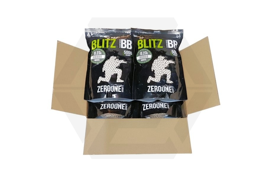 ZO Blitz BB 0.23g 5000rds (White) Box of 10 (Bundle) - Main Image © Copyright Zero One Airsoft