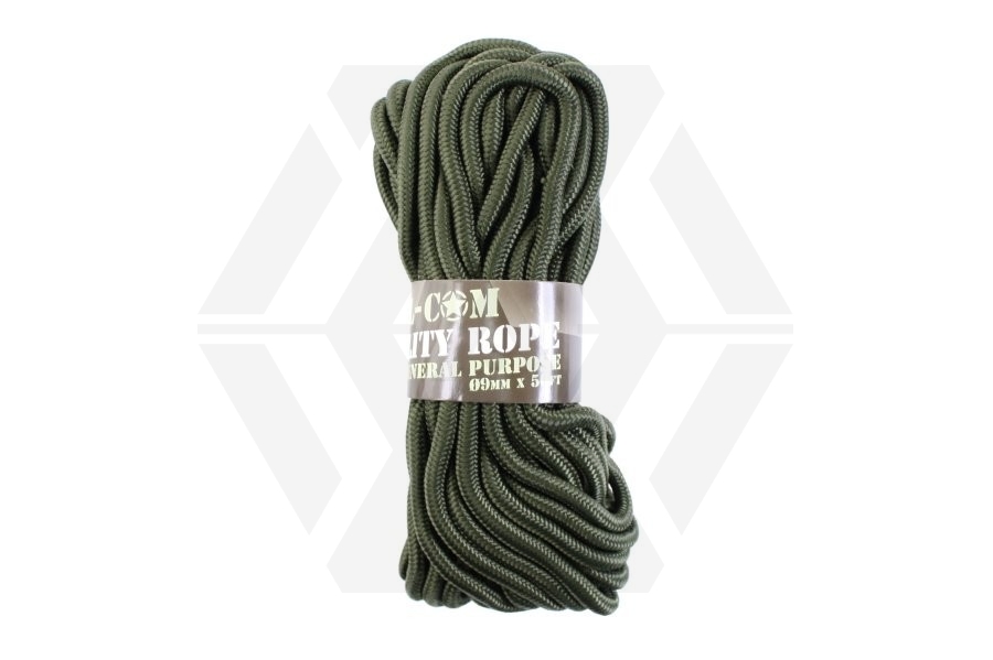 Mil-Com 9mm ParaCord, 15m (Olive) - Main Image © Copyright Zero One Airsoft