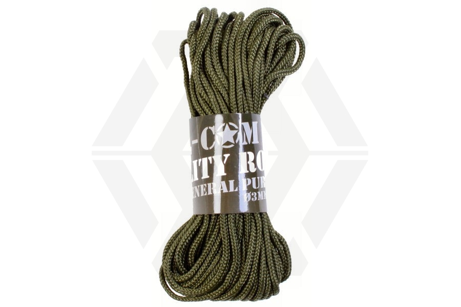 Mil-Com 3mm ParaCord, 15m (Olive) - Main Image © Copyright Zero One Airsoft
