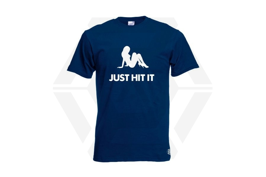 ZO Combat Junkie T-Shirt 'Babe Just Hit It' (Navy) - Size Medium - Main Image © Copyright Zero One Airsoft