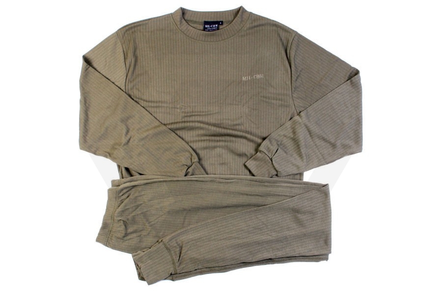 Mil-Com Thermal Base Layer Set (Olive) - Size Small - Main Image © Copyright Zero One Airsoft