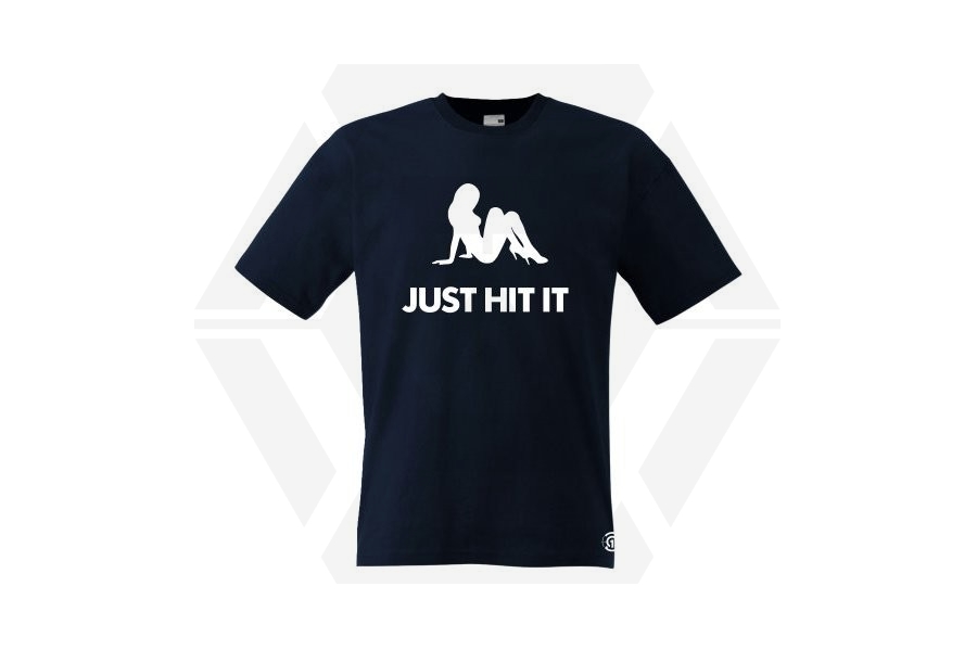 ZO Combat Junkie T-Shirt "Babe Just Hit It" (Dark Navy) - Size 2XL - Main Image © Copyright Zero One Airsoft
