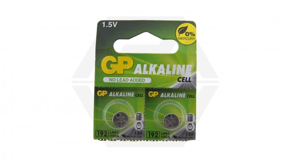 GP Battery LR41 (Pack of 2) - Main Image © Copyright Zero One Airsoft