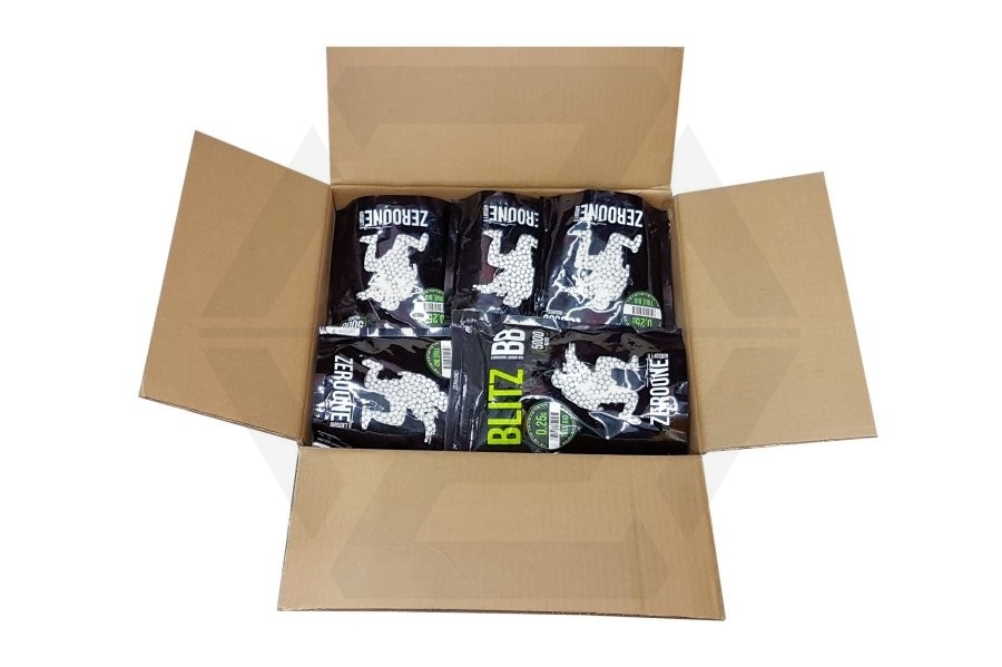 ZO Blitz Bio BB 0.25g 5000rds (White) Carton of 20 (Bundle) Zero One