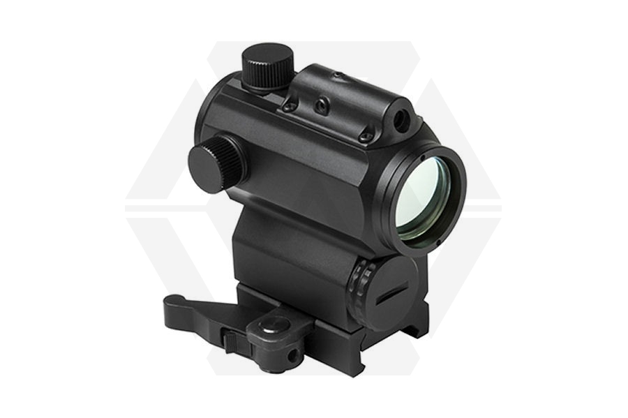 NCS Micro Red/Blue Dot Sight with Integrated Green Laser and High QD Mount - Main Image © Copyright Zero One Airsoft