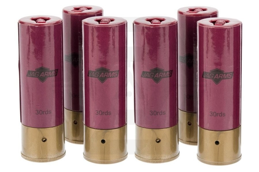 JAG Arms Shotgun Shells (6x 30rds) (Red) - Main Image © Copyright Zero One Airsoft