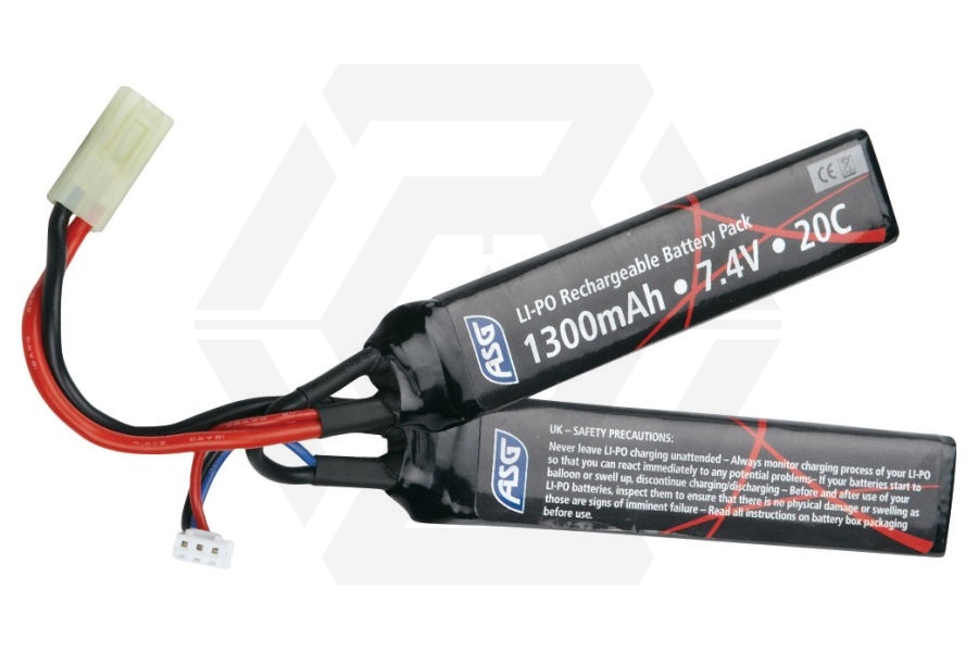 ASG 7.4v 1300mAh 25C Nunchuck LiPo Battery Zero One Airsoft