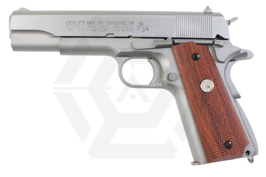 KWC/Cybergun CO2BB Colt Government 1911 Mark IV Series '70 (Silver) - Main Image © Copyright Zero One Airsoft