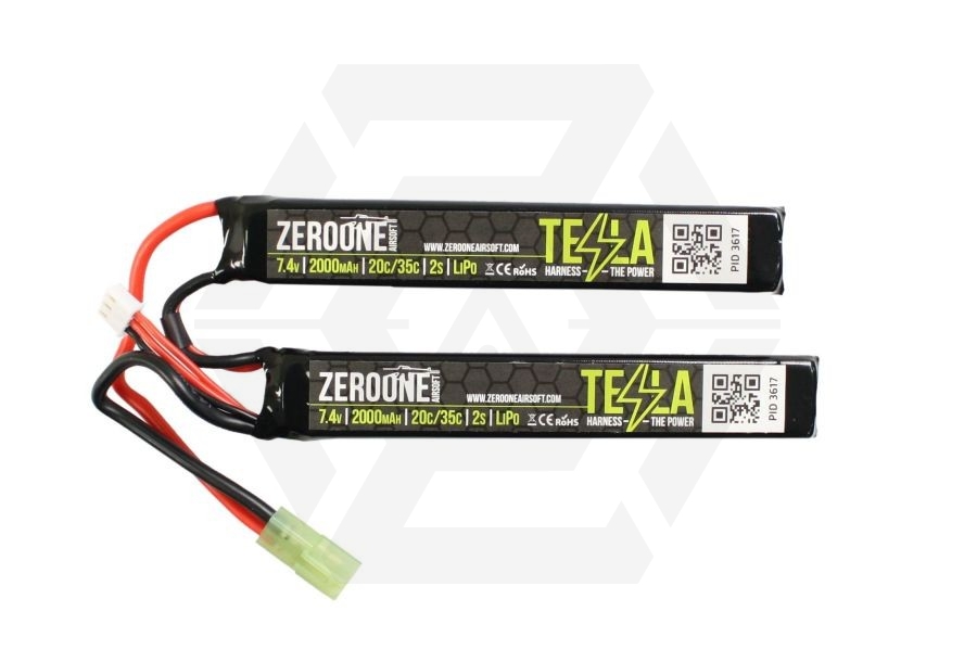ZO Tesla Battery 7.4v 2000mAh 15C LiPo (Nunchuck) - Main Image © Copyright Zero One Airsoft