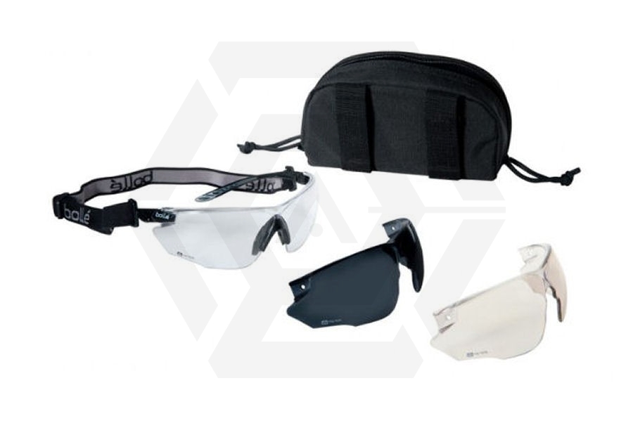 Bollé Ballistic Glasses Set Combat (Black) - Main Image © Copyright Zero One Airsoft