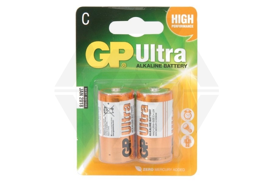 GP Ultra Alkaline Batteries C Cell (Pack Of 2) - Main Image © Copyright Zero One Airsoft