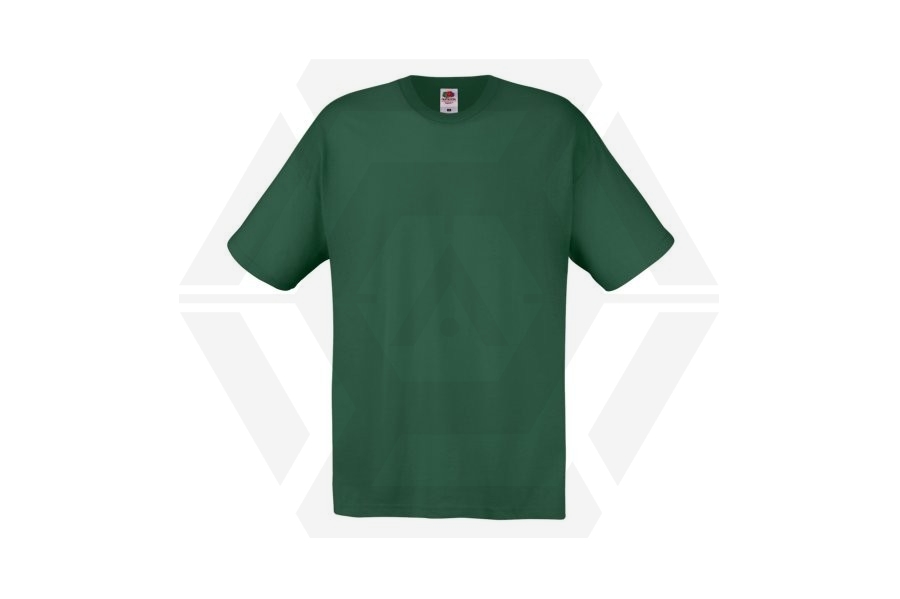 Fruit Of The Loom Original Full Cut T-Shirt (Bottle Green) - Size Extra Large - Main Image © Copyright Zero One Airsoft