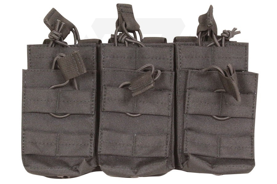 Viper MOLLE Quick Release Stacked Triple Mag Pouch (Black) - Main Image © Copyright Zero One Airsoft