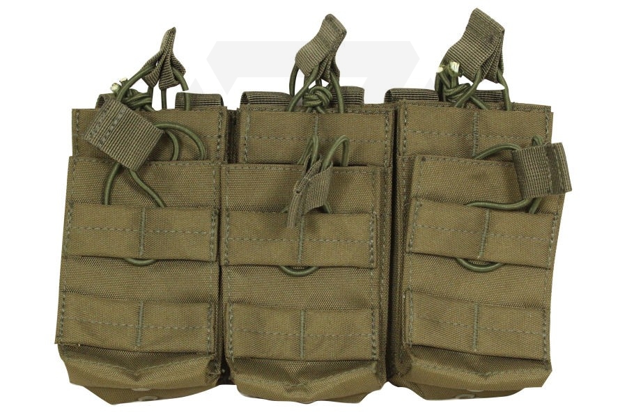 Viper MOLLE Quick Release Stacked Triple Mag Pouch (Olive) - Main Image © Copyright Zero One Airsoft