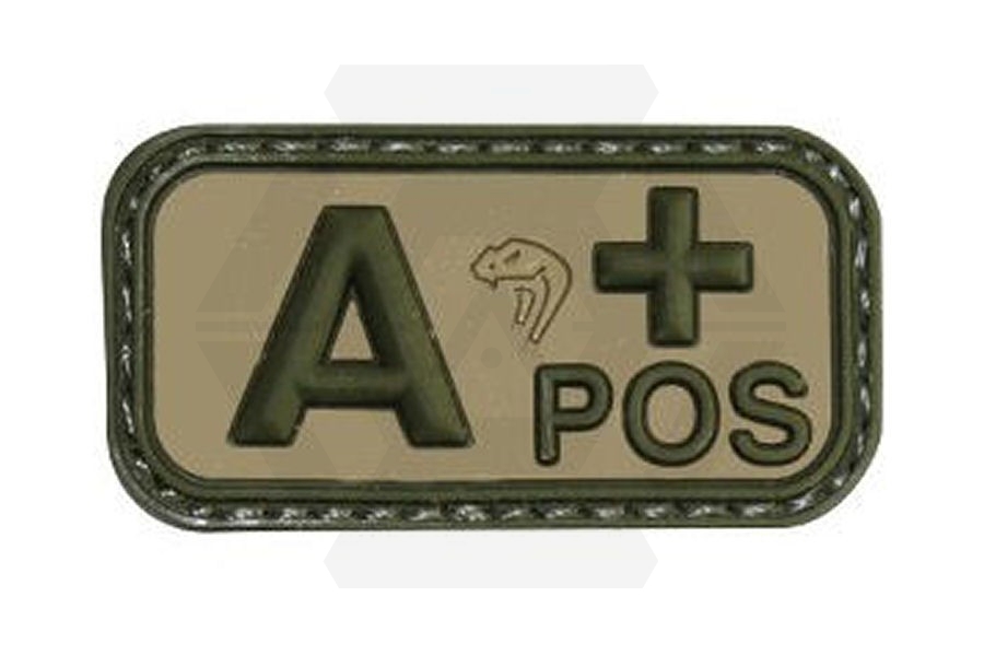 Viper Velcro PVC Blood Group Patch A+ (MultiCam) - Main Image © Copyright Zero One Airsoft