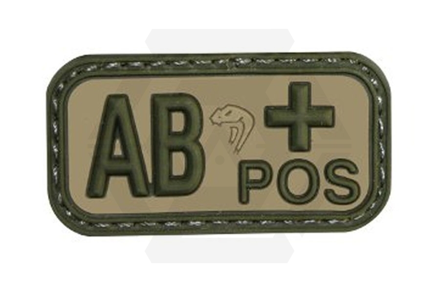 Viper Velcro PVC Blood Group Patch AB+ (MultiCam) - Main Image © Copyright Zero One Airsoft