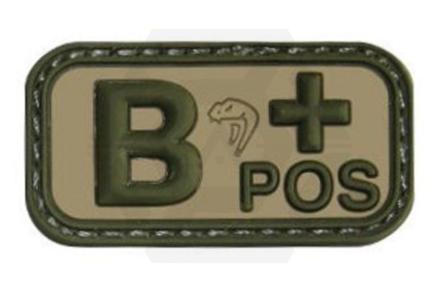 Viper Velcro PVC Blood Group Patch B+ (MultiCam) - Main Image © Copyright Zero One Airsoft