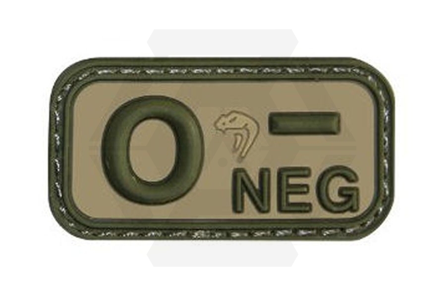 Viper Velcro PVC Blood Group Patch O- (MultiCam) - Main Image © Copyright Zero One Airsoft