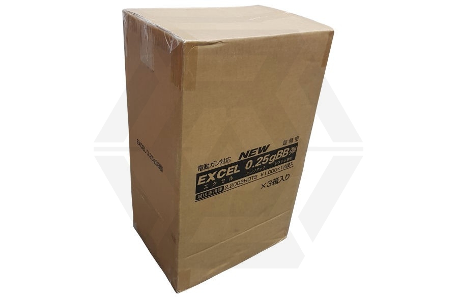 Excel BB 0.25g 2200rds Carton of 36 (Bundle) - Main Image © Copyright Zero One Airsoft