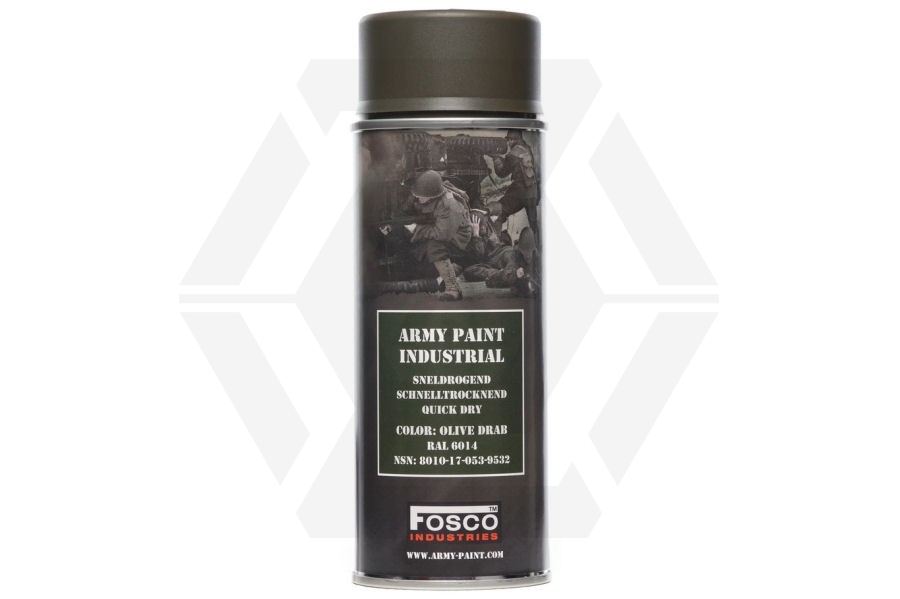 Fosco Army Spray Paint 400ml (Olive Drab) - Main Image © Copyright Zero One Airsoft