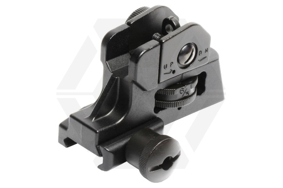 G&G 20mm RIS Rear Sight M4 Style (Black) - Main Image © Copyright Zero One Airsoft