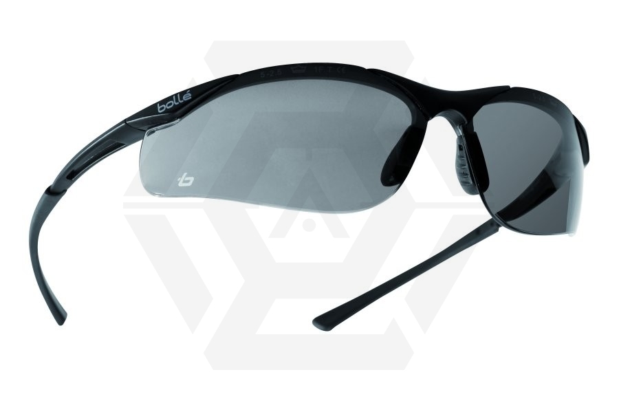 Bollé Glasses Contour with Silver Frame and Smoke Lens - Main Image © Copyright Zero One Airsoft