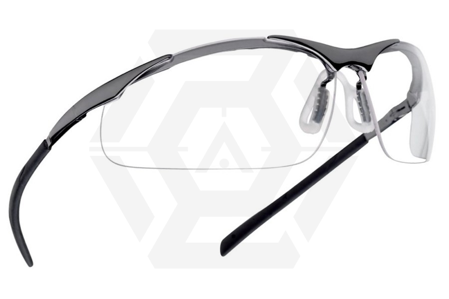 Bollé Glasses Contour with Brushed Frame and Clear Lens - Main Image © Copyright Zero One Airsoft