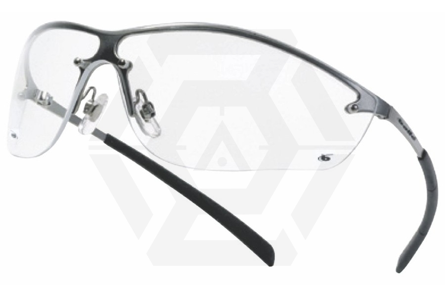 Bollé Glasses Silium with Silver Frame and Clear Lens - Main Image © Copyright Zero One Airsoft