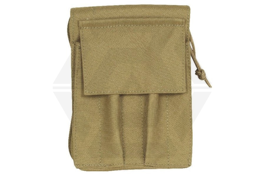 Viper MOLLE A6 Notebook Holder with Waterproof Notebook (Coyote Tan) - Main Image © Copyright Zero One Airsoft