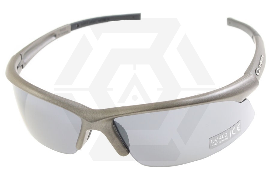 Guarder Protection Glasses 2010 Version in Hard Case (Metal Grey) - Main Image © Copyright Zero One Airsoft