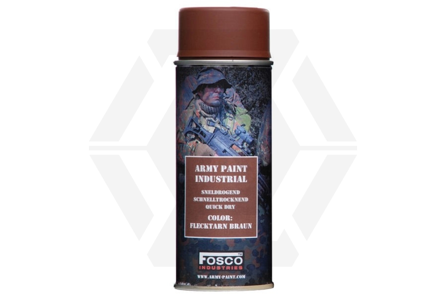 Fosco Army Spray Paint 400ml (Flecktarn Brown) - Main Image © Copyright Zero One Airsoft