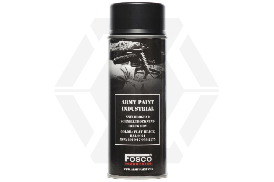 Fosco Army Spray Paint 400ml (Flat Black) - Main Image © Copyright Zero One Airsoft