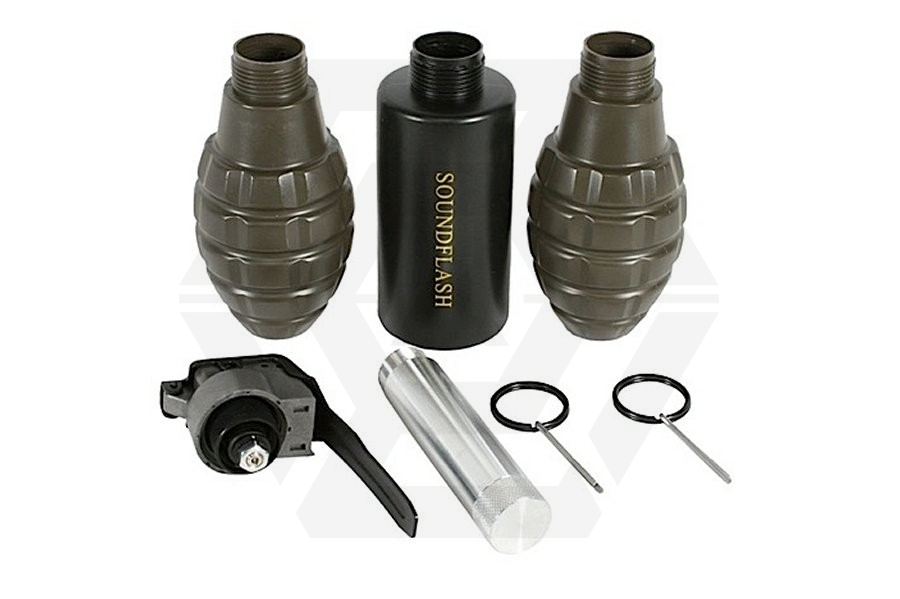 Thunder Grenade CO2 Starter Kit - Flashbang & Pineapple - Main Image © Copyright Zero One Airsoft
