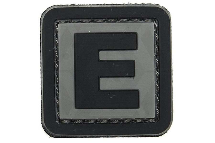 101 Inc PVC Velcro Patch &quotE" - Main Image © Copyright Zero One Airsoft