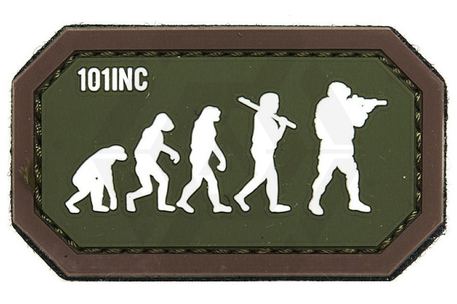 101 Inc PVC Velcro Patch "Airsoft Evolution" - Main Image © Copyright Zero One Airsoft