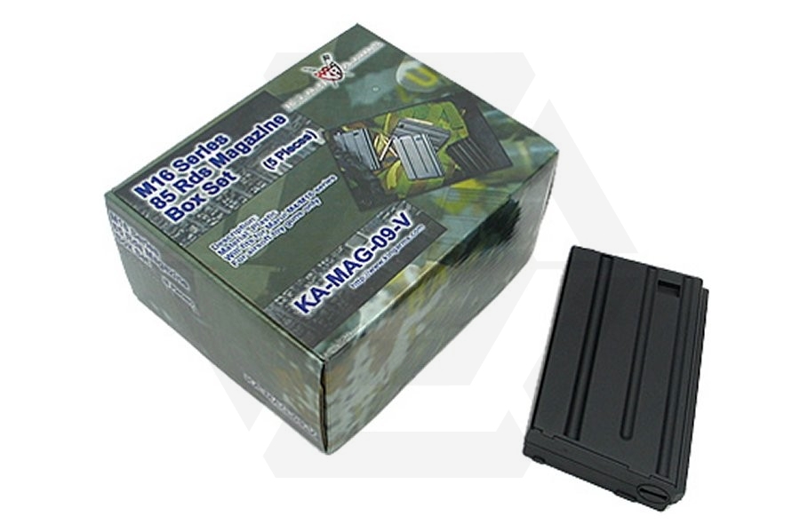 King Arms AEG Mag for M4 85rds VN Box Set of 5 - Main Image © Copyright Zero One Airsoft