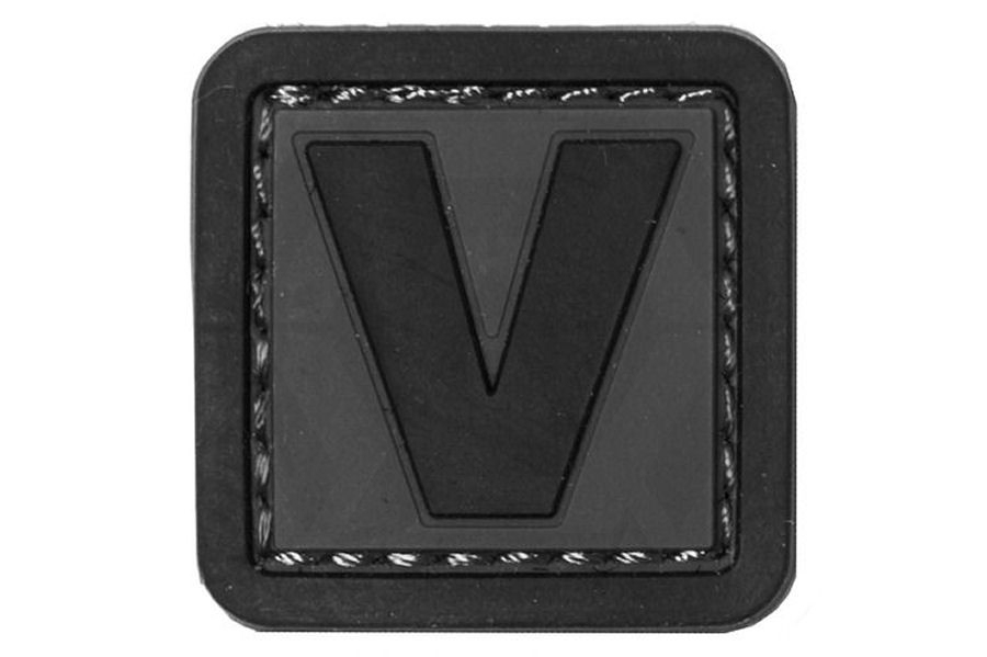 101 Inc PVC Velcro Patch "V" - Main Image © Copyright Zero One Airsoft
