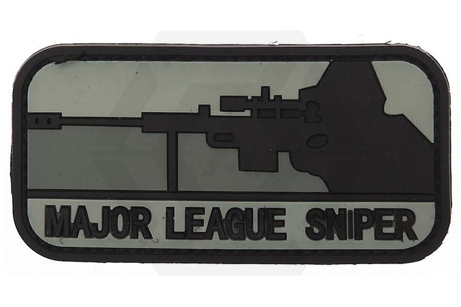 101 Inc PVC Velcro Patch "Major League Sniper" - Main Image © Copyright Zero One Airsoft