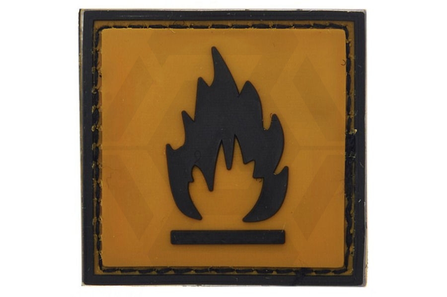 101 Inc PVC Velcro Patch &quotFlammable" - Main Image © Copyright Zero One Airsoft