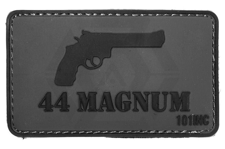 101 Inc PVC Velcro Patch "44 Magnum" - Main Image © Copyright Zero One Airsoft