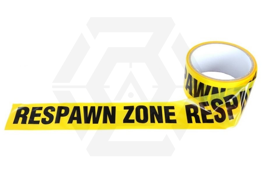 101 Inc Barrier Tape 48mm x 30m "Respawn Zone" - Main Image © Copyright Zero One Airsoft