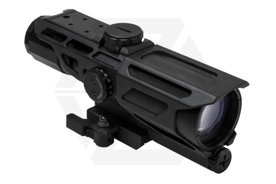 NCS 3-9x40 Scope with Blue/Red Illuminating P4 Sniper Reticle & QD Mount - Main Image © Copyright Zero One Airsoft