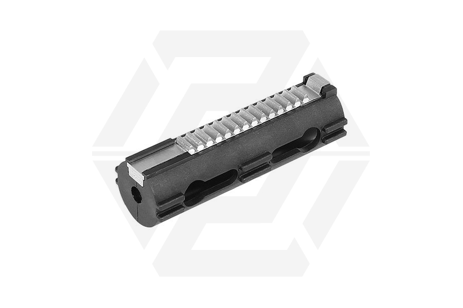 JBU Polycarbonate Piston with CNC Steel Teeth - Main Image © Copyright Zero One Airsoft
