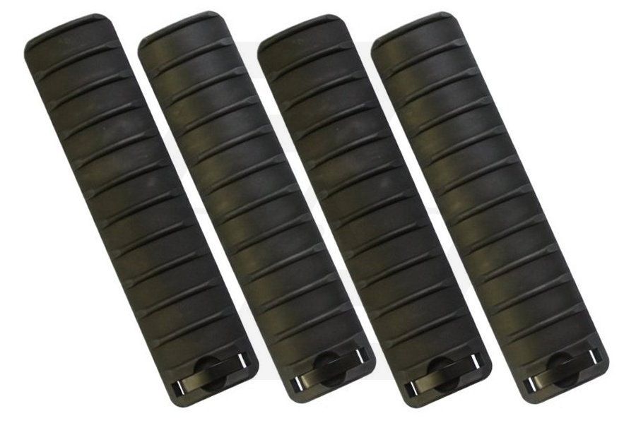 Aim Top 20mm RIS Handguard Panels Set of 4 (Black) - Main Image © Copyright Zero One Airsoft