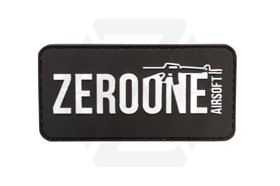 ZO PVC Velcro Patch &quotZero One Logo" (Black) - Main Image © Copyright Zero One Airsoft